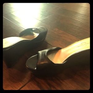 Jessica Simpson black wedges 9 1/2. $35